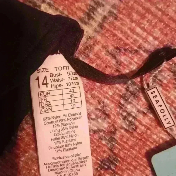 Seafolly Navy Bikini Top - Picture 5 of 5